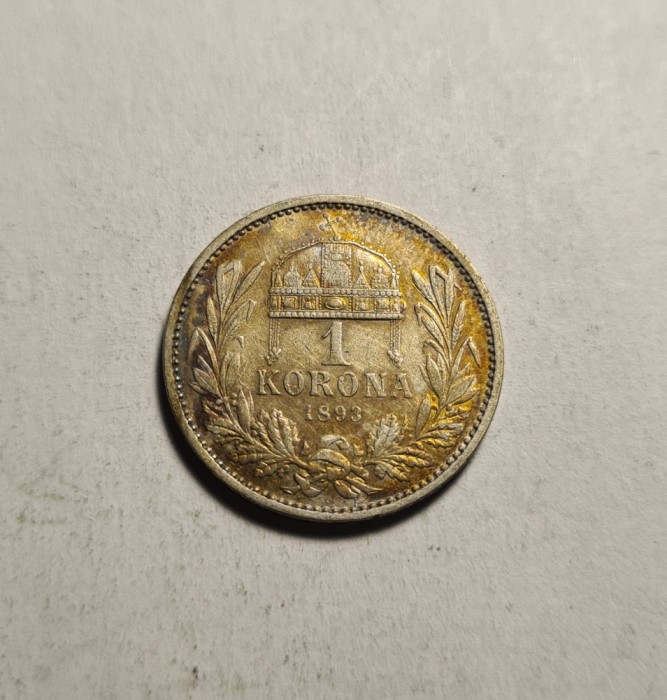 1 Korona Coroana 1893 Detalii Frumoase
