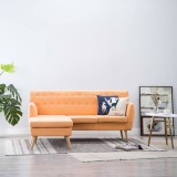 vidaXL Canapea formă L, textil, 171,5 x 138 x 81,5 cm, portocaliu