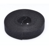 Banda Arici Velcro 2cm x 5m Autoadeziva, Organizare Cabluri PC, Laptop, Audio, Video - Fixare Puternica, Poliester/Nailon, Negru