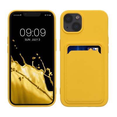 Husa Kwmobile pentru Apple iPhone 13, Galben, Silicon, KWM000013RD012C foto