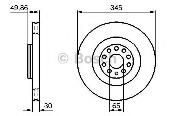 Disc frana AUDI A3 (8P1) (2003 - 2012) BOSCH 0 986 479 B87