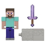 MINECRAFT CRAFT A BLOCK FIGURINA STEVE 8CM