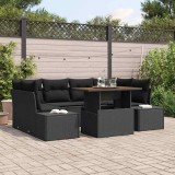 VidaXL Set de masă pentru grădină 7 pcs Negru, Marron 100 x 55 x 73 cm