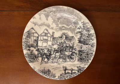 FARFURIE DIN PORTELAN- MARCAJ SAN CLAUDIO- &amp;quot;POSTA&amp;quot;- MADE IN SPAIN D23cm foto