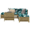 Set canapea de gradina, 6 piese, lemn de pin tratat GartenMobel Dekor, vidaXL