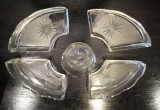Serviciu de aperitive din cristal Art Deco 1920