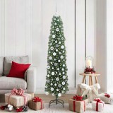 vidaXL Brad de Crăciun artificial Verde 180 cm PVC și oțel și plastic 3394948