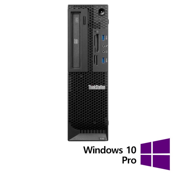 Workstation Refurbished Lenovo ThinkStation E32 SFF, Intel Quad Core i5-4670 3.4 - 3.8GHz, 16GB DDR3, SSD 256GB SATA, Intel Integrated HD Graphics 460