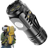 Lanterna LED Mini, Super Luminoasa, Magnet, ABS, USB, 5 Moduri, Neagra, Clema Stilou