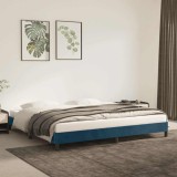 vidaXL Cadru de pat fără saltea, albastru &icirc;nchis, 200x200 cm, catifea 346998