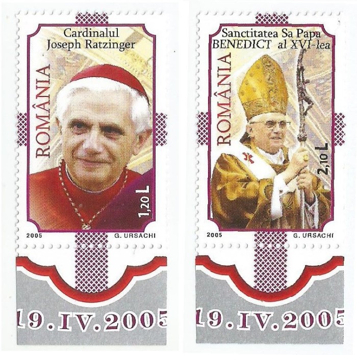 |Romania, LP 1690/2005, Inceputul unui pontificat, Papa Benedict al XVI-lea, MNH