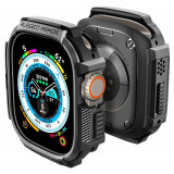 Husa Spigen Rugged Armor pentru Apple Watch Ultra 1/2 (49 mm) Negru Mat, Silicon