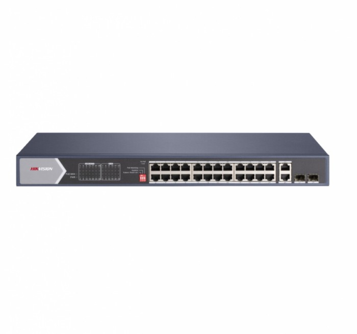 Switch 28 porturi HiPOE Gigabit Hikvision DS-3E0528HP-E SafetyGuard Surveillance