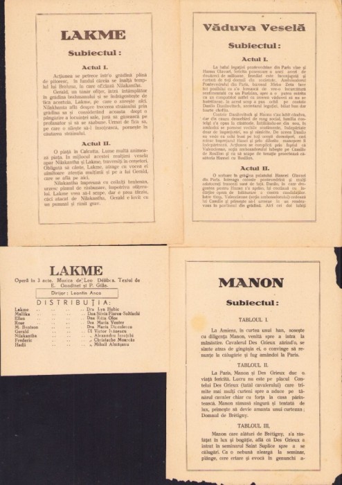 A237 Lot 4 broșuri operă, Rom&acirc;nia interbelică