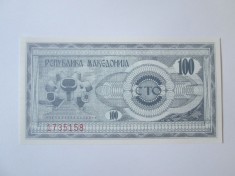 Macedonia 100 Denari 1992 UNC foto