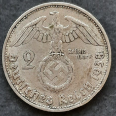 2 Reichsmark 1938, litera D, Germania - B 4346