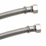 Furtun flexibil inox DN13 500mm pentru apă potabilă, certificat DVGW, din inox AISI304L și silicon