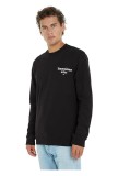 Bluza cu maneca lunga Tommy Jeans Tjm Reg Entry Graphic Crew, DM0DM18609, negru, XL - OUTLET