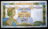 344 FRANTA WWII 500 FRANCS FRANCI 9.4.1942 SR. 542