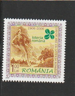 2006 LP 1737 CENTENARUL LOTERIEI ROMANE MNH NESTAMPILAT foto