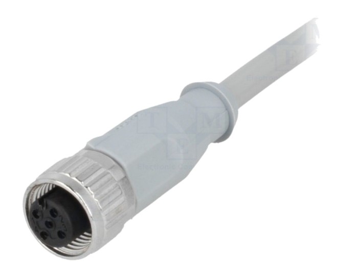 Conector M12 mamă drept 3m