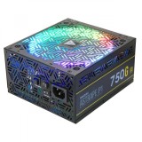 Sursa full modulara Astrape P1 Gold 750W iluminare RGB, certificata 80 PLUS Gold, eficienta 90%