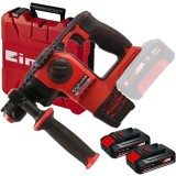 Einhell HEROCCO 36/28 PXC + Twinpack CB - Rotopercutor SDS-Plus 3.2 J valiza plastic + Set 2 acumulatori Li-Ion 18 V 2.5 Ah