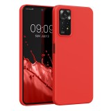 Husa Kwmobile pentru Xiaomi Redmi Note 11 Pro/Redmi Note 11 Pro 5G, Silicon, Rosu, 57373.09, Carcasa