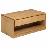 Cumpara ieftin Masuta de cafea "SAUDA", stejar, 99x55x45 cm, lemn masiv de pin