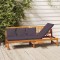 vidaxL Pat de zi cu perne gri, 200x60x75 cm, lemn masiv de acacia 312145
