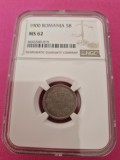 Moneda gradata NGC - 5 bani 1900 - MS62