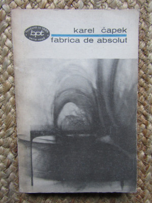 Karel Capek - Fabrica de absolut foto
