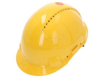 Cască de protecție ventilată, galbenă foto
