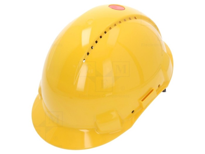 Cască de protecție ventilată, galbenă