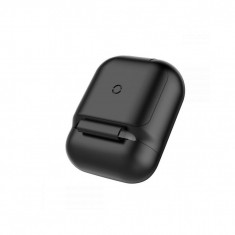 Husa Airpod cu Incarcare Wireless Baseus - WIPPOD-01 Negru,blister foto