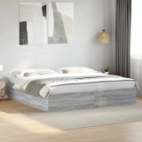 Cumpara ieftin Cadru de pat, gri sonoma, 180x200 cm, lemn prelucrat