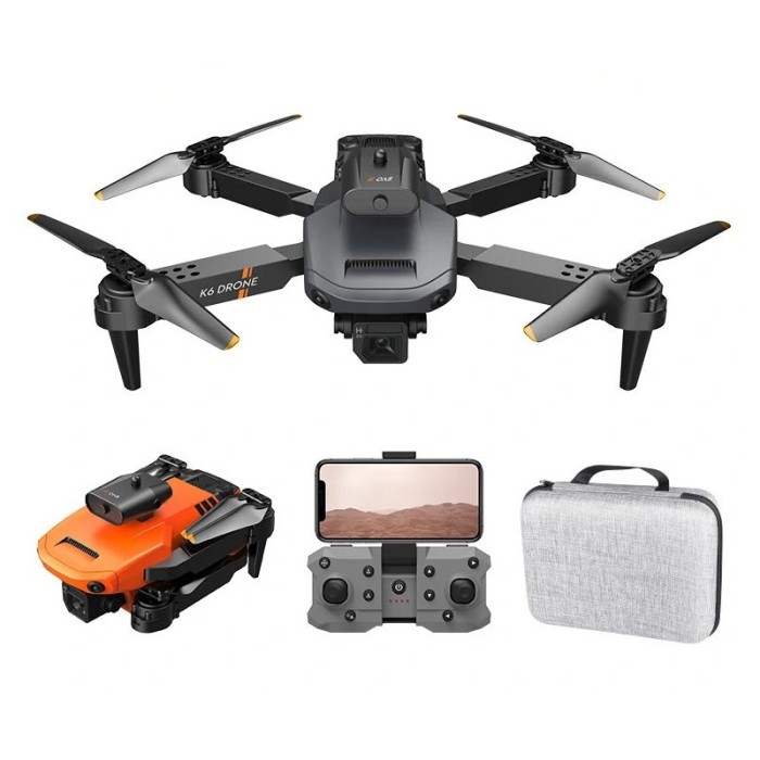 Drona K6 cu Telecomanda, Senzor de Coliziune si Camera cu Transmisie pe Telefon