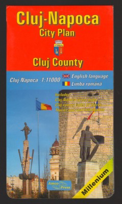 C10521 - CLUJ NAPOCA. PLANUL ORASULUI, CITY PLAN, 2000, HARTA, INDEX STRAZI foto