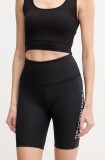 The North Face pantaloni scurti sport Flex femei, culoarea negru, cu imprimeu, high waist, NF0A8BQNJK31