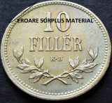 Moneda istorica 10 FILLER - UNGARIA / Austro-Ungaria, anul 1915 *cod 3689 EROARE