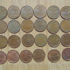 LOT 24 MONEDE CANADA 1 CENT 1963-2005