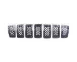Grila radiator Jeep Cherokee, 09.2018-, montare fata, cu rame gri lucioase; negru, RapidAuto