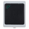 Intrerupator simplu cu indicator luminos Hoff Cubik, aparent, 10A, IP54, gri + negru