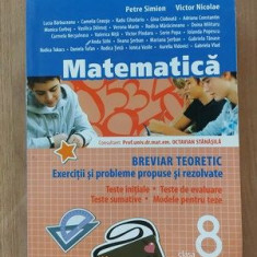 Matematica Breviar teoretic Exercitii si probleme propuse si rezolvate clasa a 8 a Petre Simion,Victor Nicolae