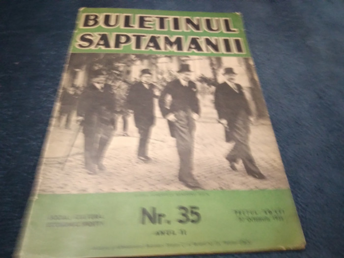 REVISTA BULETINUL SAPTAMANII NR 35 1938