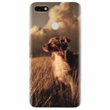 Husa silicon pentru Huawei P9 Lite, Alone Dog Animal In Grass