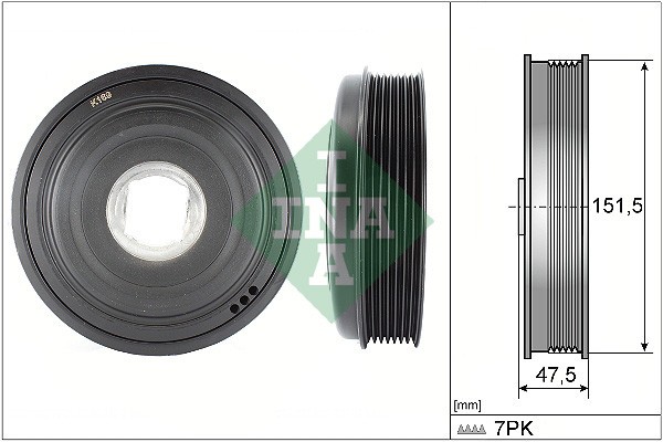 INA 544 0136 10 Fulie curea, arbore cotit