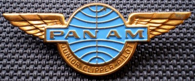 I.450 INSIGNA USA SUA AVIATIE PAN AM JUNIOR CLIPPER PILOT foto