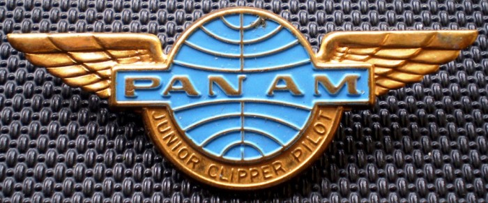 I.450 INSIGNA USA SUA AVIATIE PAN AM JUNIOR CLIPPER PILOT