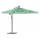 Cumpara ieftin Umbrela soare de gradina cu stalp din otel, verde 269x269x235cm